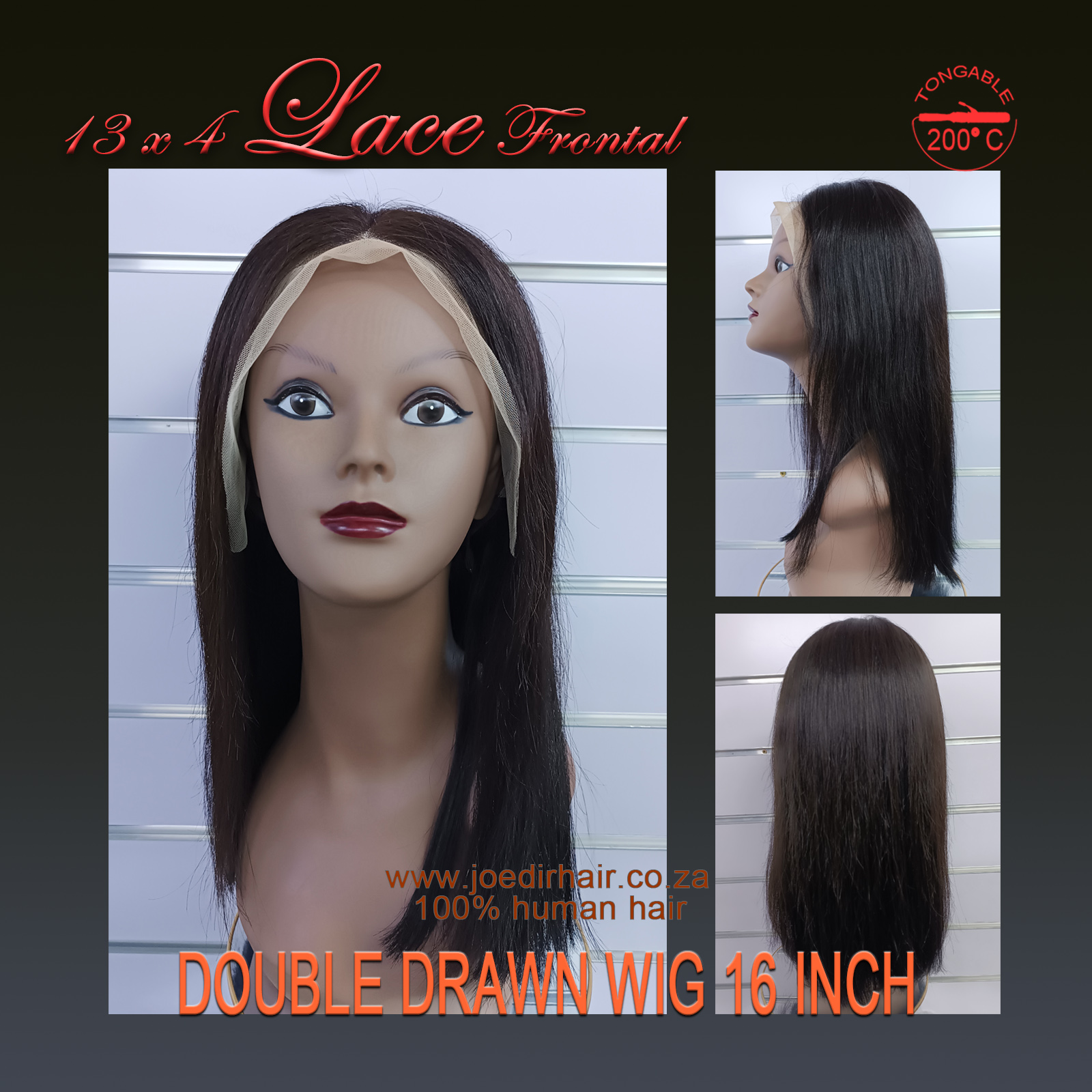 double drawn wig 16 inch